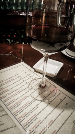 Enjoying wine at Pintxo Pincho Tapas Bar in Woburn, MA
