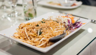 Pad Thai from Basil n Spice on Shrewsbury Street in Worcester, MA