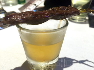 Algonquin served with beef skewer from Boynton in Worcester