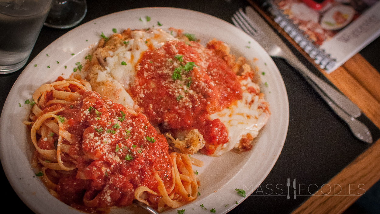 Chicken Parm at La Cucina Italiana on Hamilton Street in Worcester, MA