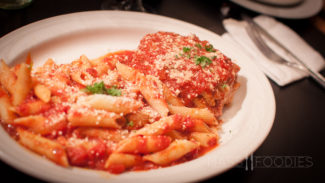 Eggplant Parmesan from La Cucina Italiana on Hamilton Street in Worcester, MA