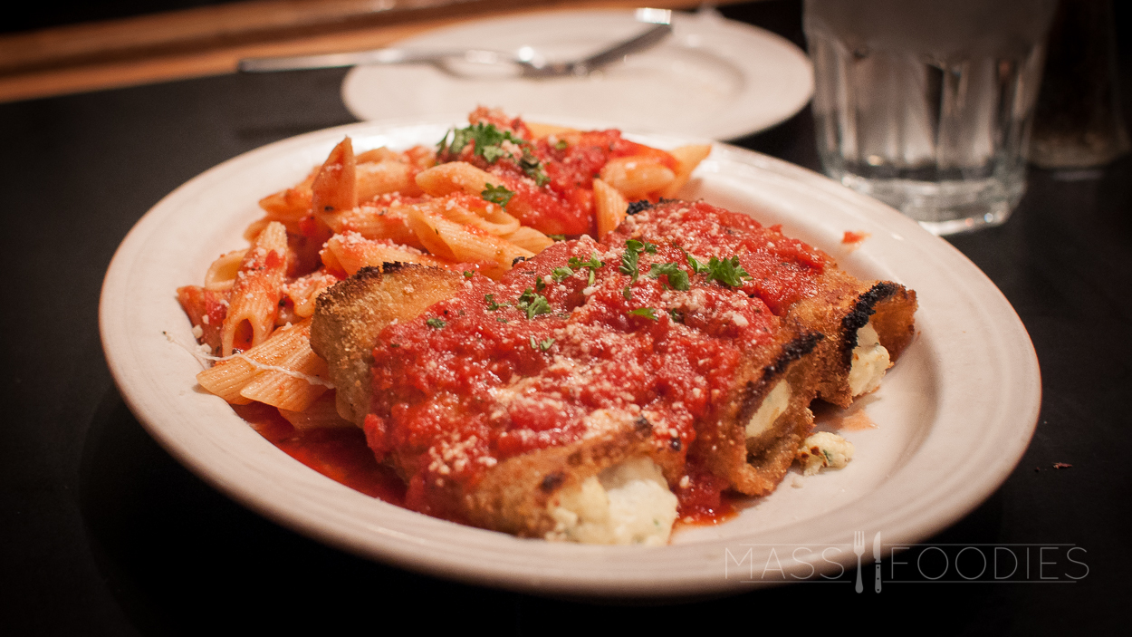 Eggplant Rollatini at La Cucina Italiana on Hamilton Street in Worcester