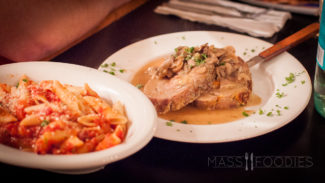Porchetta with a Side of Penne from La Cucina on Hamilton Street in Worcester