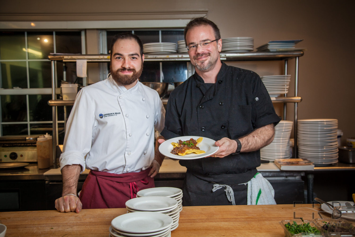 Chef Chris Rovezzi in his kitchen at Rovezzi's