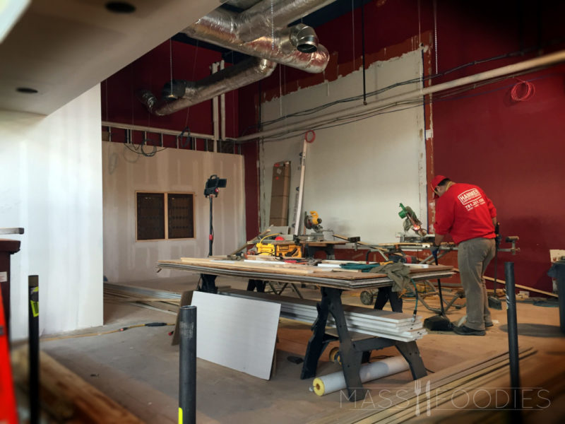 The space that used to be a bar has been stripped and will featured an elevated dining space.