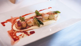 Scallops and blood orange olive oil from Twisted Fork Bistro in Cherry Valley.