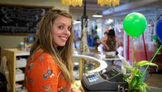 Amy Chase of Crompton Collection in Worcester.