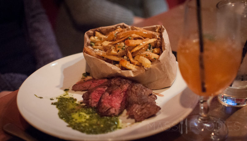 Steak Frites at New England’s first Bacon Gastro Pub, The Hangover Pub.