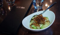 gnocchi with bleu cheese, crispy sweet potato, and fresh scallion from Lock 50 on Water Street in Worcester, MA.