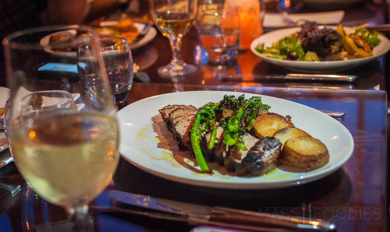 Grilled Tri Tip Steak, Roasted Potato, Broccoli Rabe sans Pesto from Lock 50 on Water Street in Worcester, MA