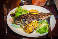 The Whole Roasted Local Fish from Lock 50 on Water Street in Worcester, MA