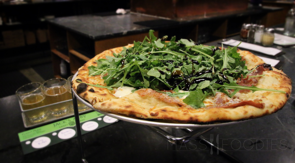 The Wood Fired Pizza And Beer Flight From Jack's Abbey Beer Hall