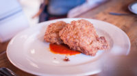 Southern Fried Chix Thighs from deadhorse hill on Main Street in Worcester, MA