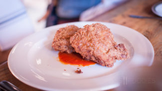 Southern Fried Chix Thighs from deadhorse hill on Main Street in Worcester, MA