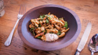 Spaetzle from deadhorse hill on Main Street in Worcester, MA
