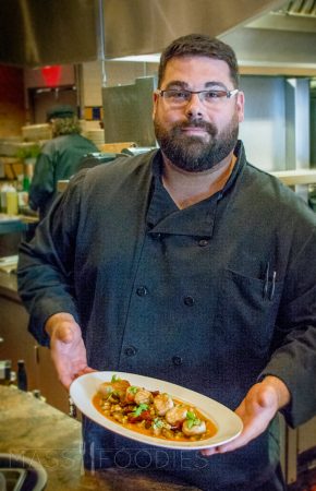 Mark Hawley in the kitchen at VIA Italian Table (Photograph by Alex Belisle)