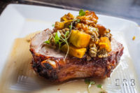 Kurobuta Pork Loin: Roasted Brussels, buttercup squash, foie gras maple syrup, crumbled house sausage