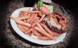 The Mashed Burger from J. Anthony's Italian Grill in Auburn, MA.