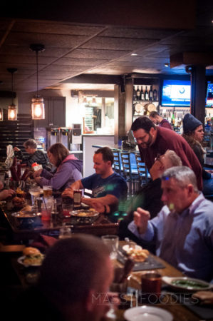 Chef Al Maykel visiting diners at Bootlegger Prohibition Pub on Chandler Street in Worcester, MA