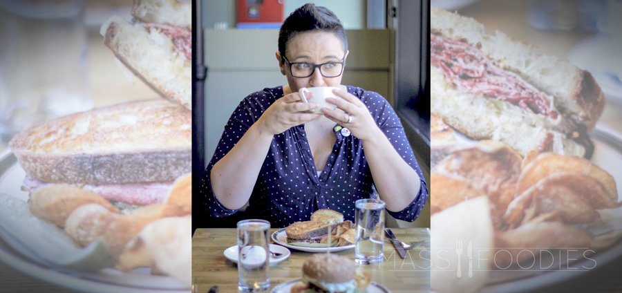 Jessica Walsh from Worcester Wares sitting down with Mass Foodies for "A Quick Bite" at deadhorse hill.