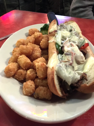Vintage Grille's jalapeño aioli with a side of tater tots.