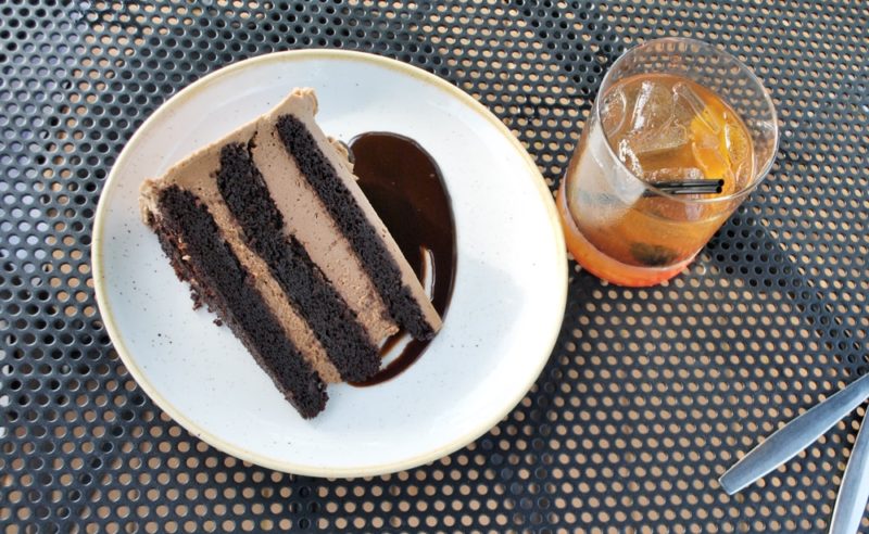 The Civic Kitchen + Drink's Chocolate Cake Courtesy of the Bean Counter in Worcester and the Nighttime Stroll