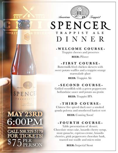 Spencer Trappist Ale Dinner