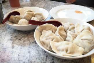 Steamed dumplings from Star Dumpling on Canal Street in Millbury, MA