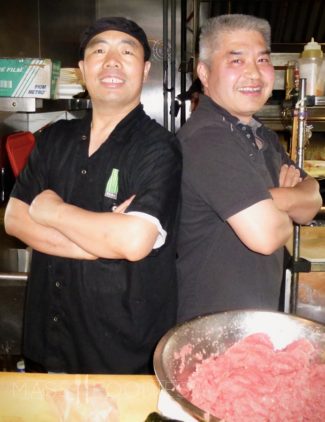 Wilson and Tyler at Baba Sushi in Worcester, MA