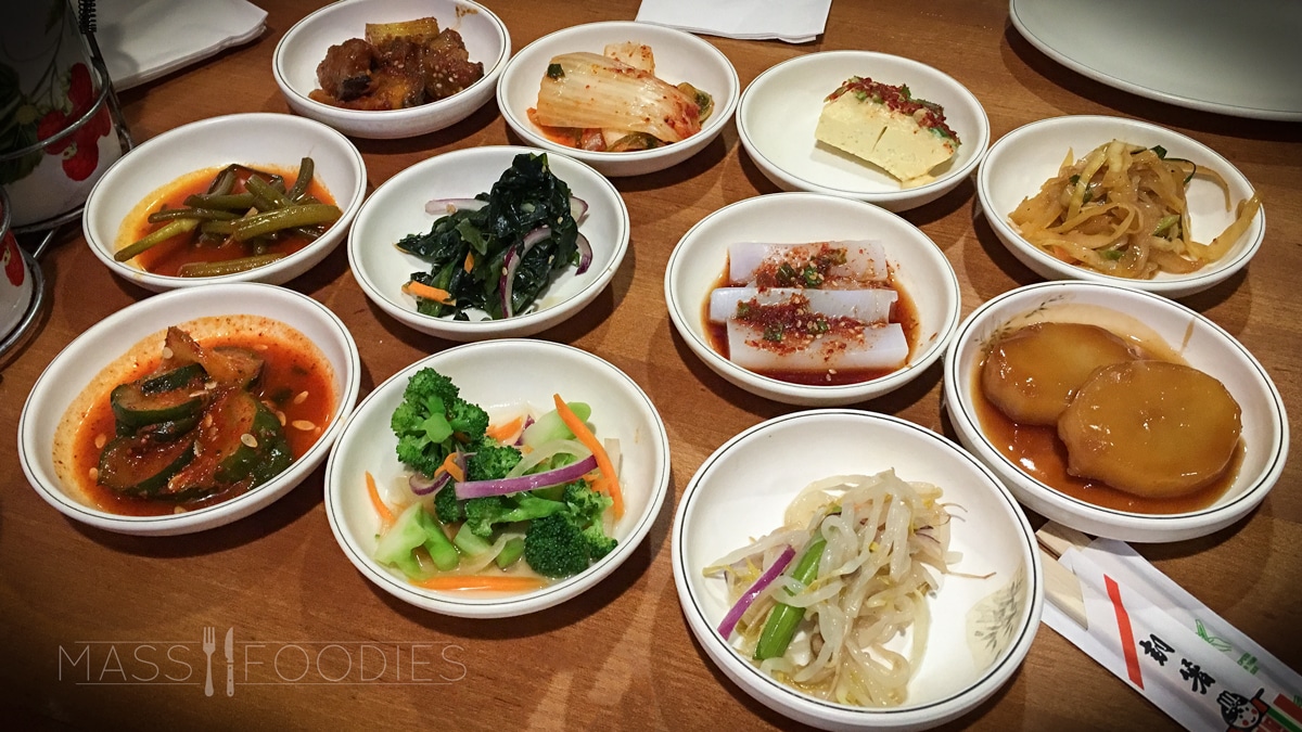 A spread from Westborough Korean Restaurant.