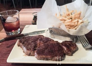 The ribeye from Bourbon’s Kitchen and Cocktails.