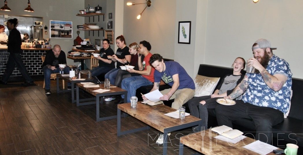 The dead horse hill staff sits down together every day at 4 o'clock to share a family meal.