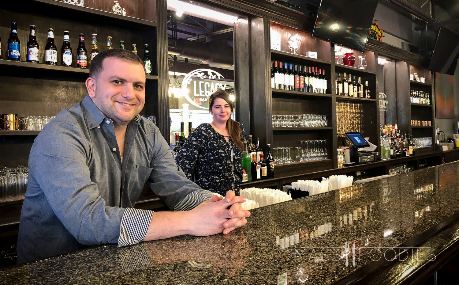 Executive Chef Michael Sobel and Lindsay O’Meara of Legacy Bar & Grill at Coe's Pond on Mill Street in Worcester, MA.