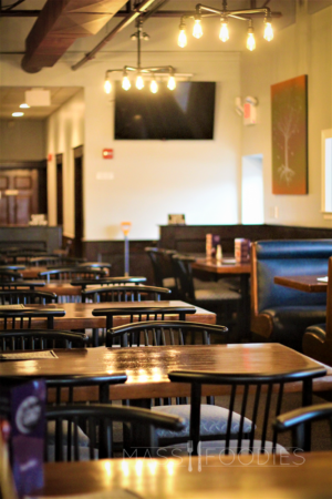 The dining room at Legacy Bar & Grill at Coe's Pond on Mill Street in Worcester, MA.