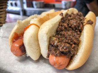 Coney Island hot dogs, plain and straight up.