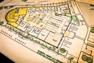 Breaking ground on May 7th, the Kelley Square Market will embrace community. Pictured are the site plans for the project.
