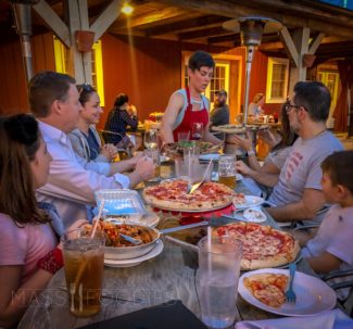 Outdoor dining at UxLocale, located in Uxbridge, Massachusetts