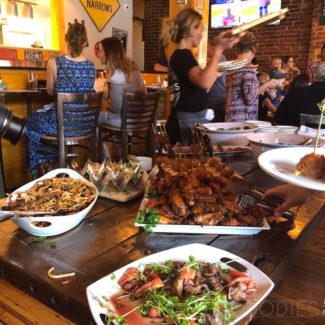 Maddi’s Cookery and TapHouse brought out the buffalo chicken balls, stick e. bacon, and 'wings which way' to kick off their soft opening tonight on Water Street in Worcester’s The Canal District.