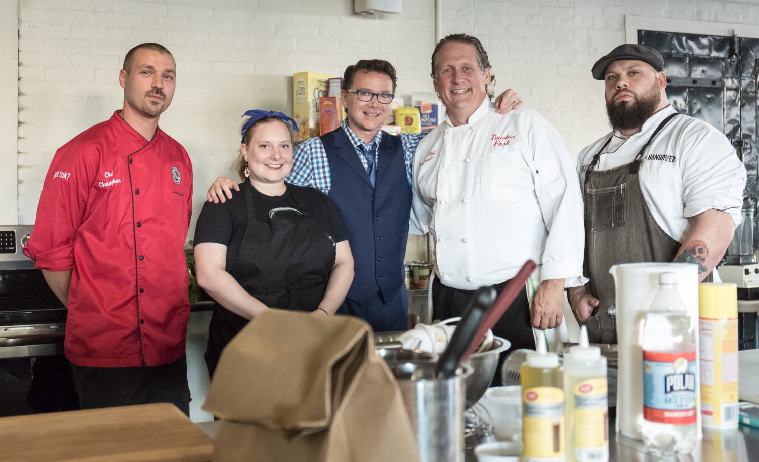 The Chefs and MC of Chopped! Worcester (2017)
