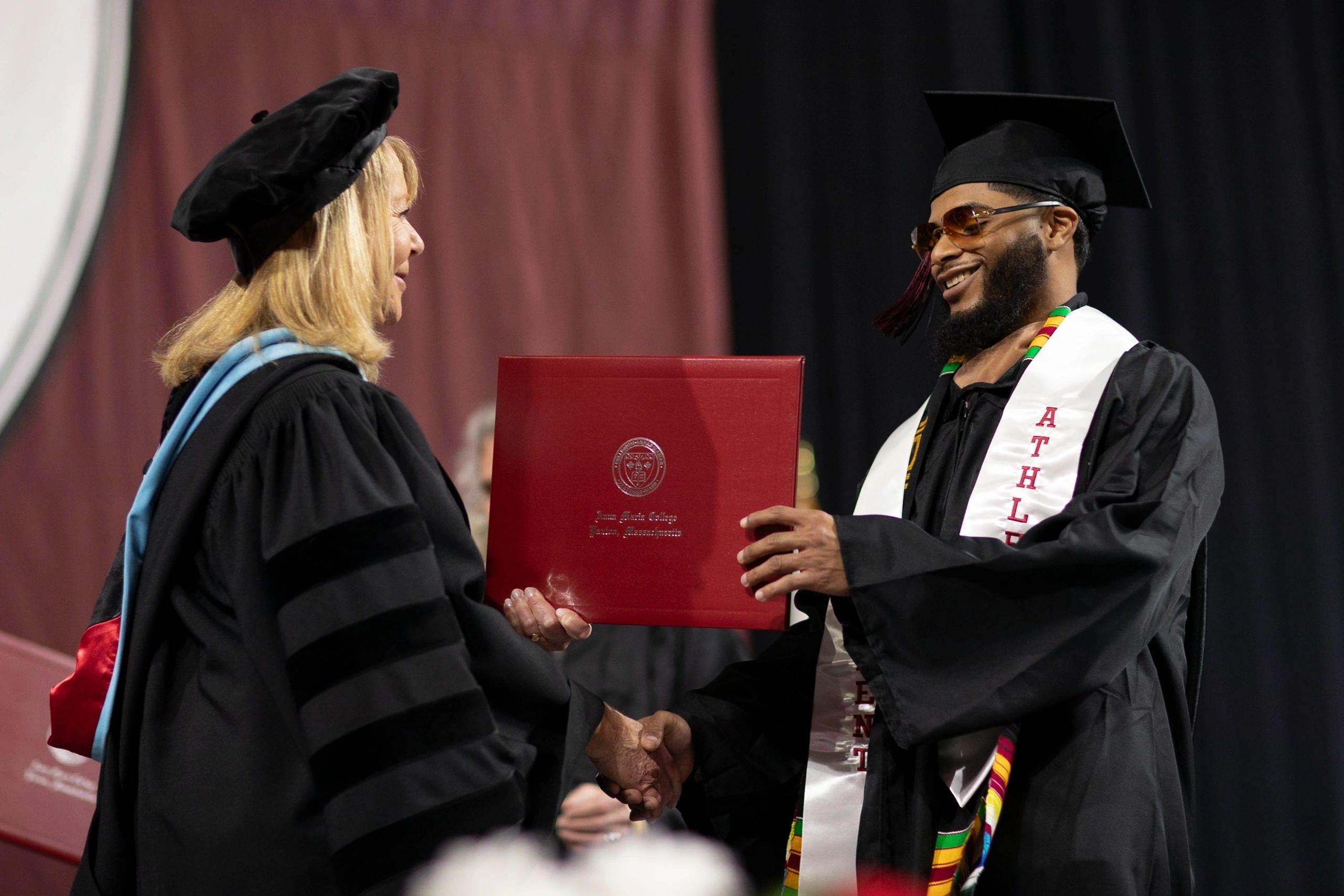 President Mary Lou Retelle helped congratulate 319 graduates from Anna Maria over the weekend (photo submitted)