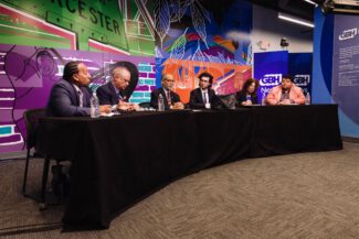 GBH News Mayoral Debate held in Worcester Oct. 16. Photo by Carlin Stiehl / GBH.