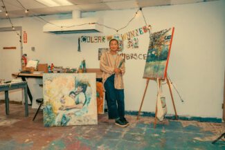 Student Wynne Dromey is leading the charge to oppose the closing of the Studio Art program at Clark University (photo submitted)
