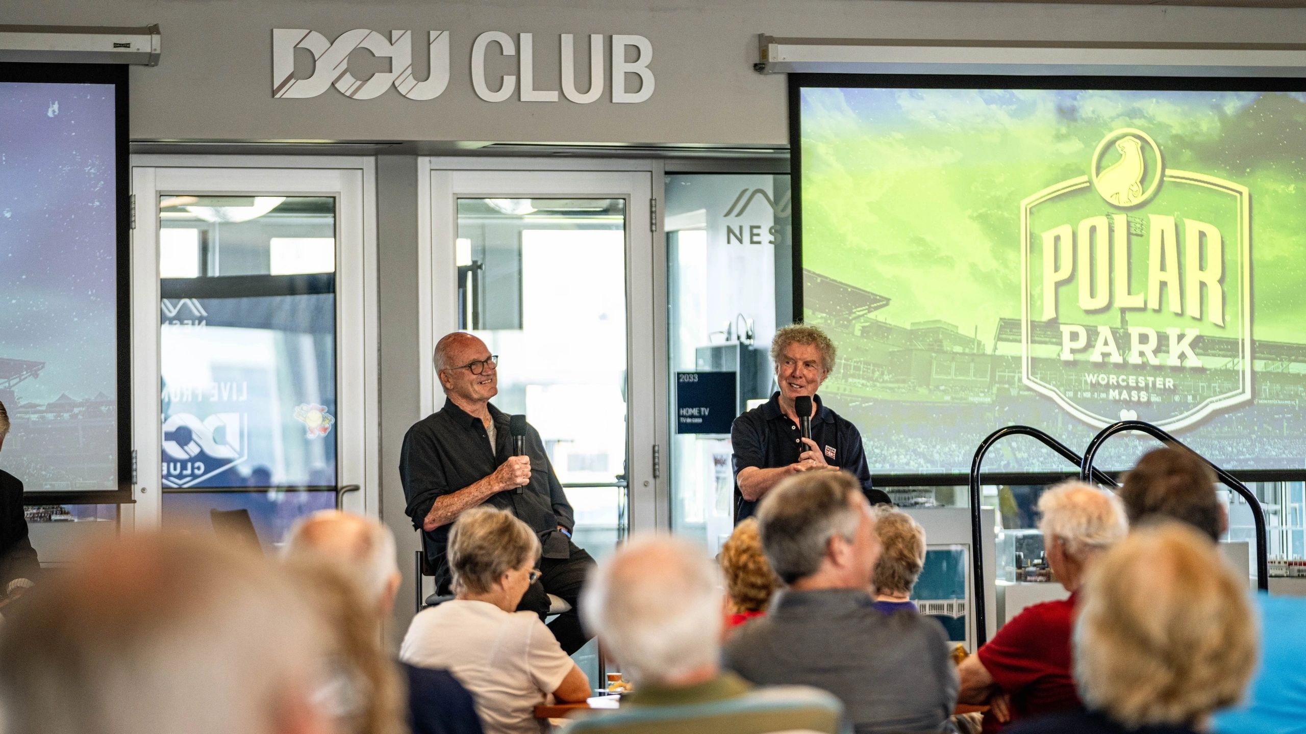 Boston Globe veterans Mike Barnicle and Dan Shaughnessy reunite for a no-holds-barred conversation about press box lore, Red Sox legends, and the golden age of sports journalism (photo by Worcester Red Sox)