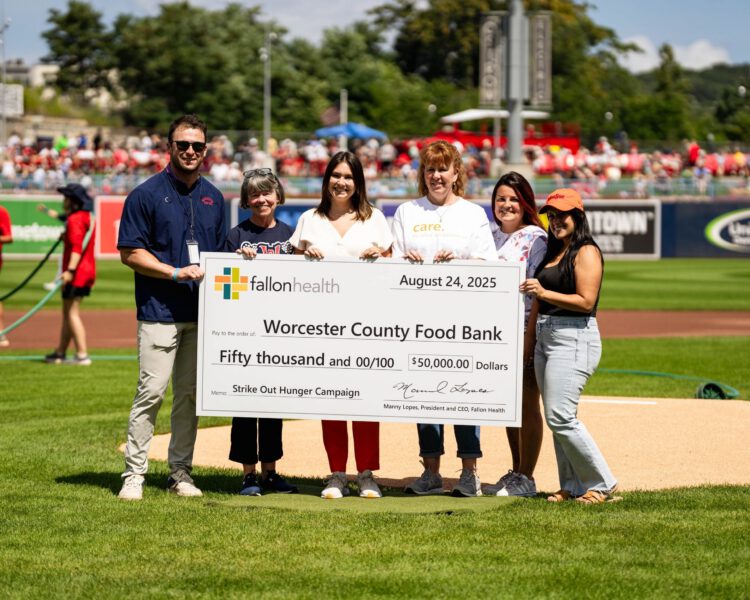 WooSox, Fallon mark 5 years of ‘Strike Out Hunger’ with $50K