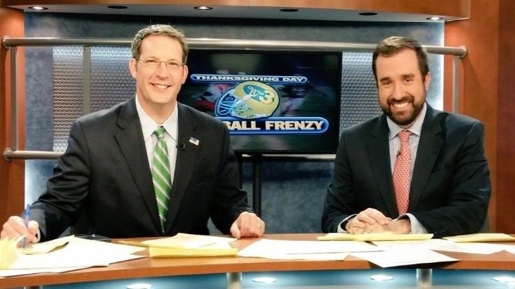 Kevin Shea, left, and Andy Lacombe hosted Friday Night Football Frenzy for more than 20 years (photo submitted)
