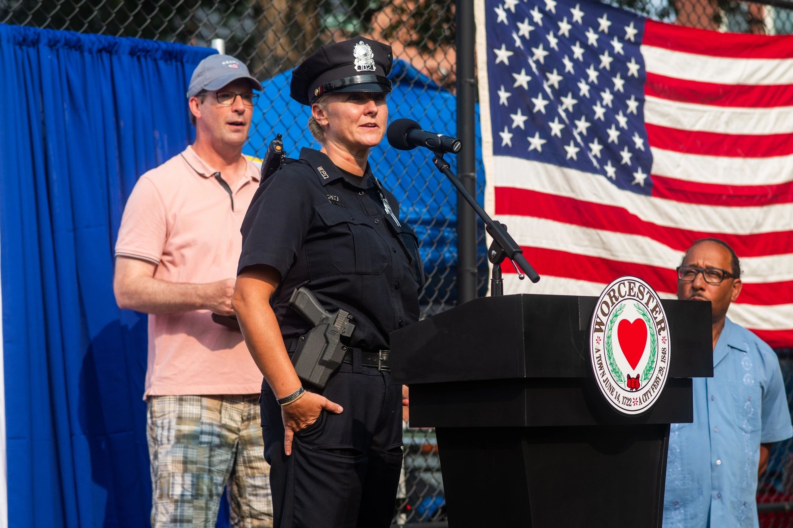 Officer Rebecka Mailea of the Worcester Police Department