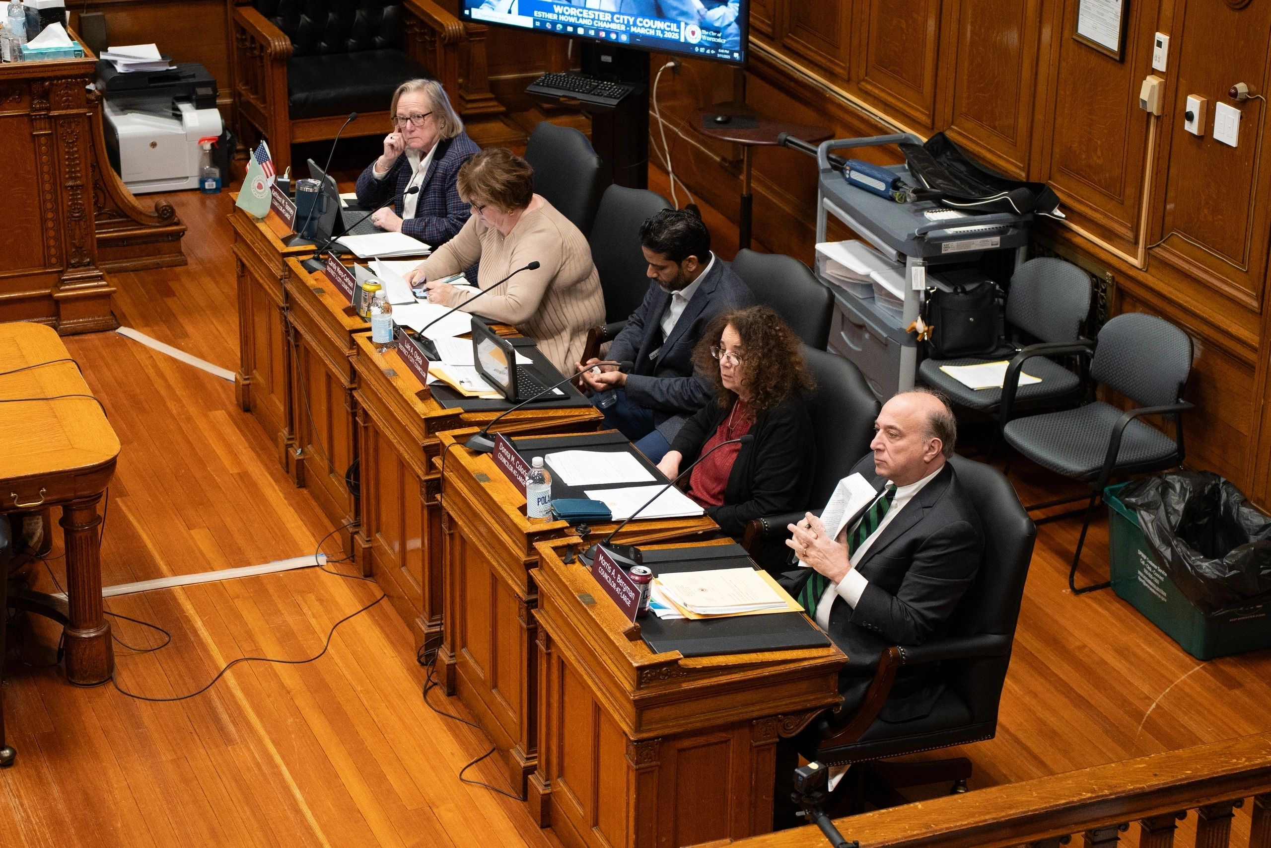 Worcester City Council, Tuesday, March 11 (photo by Bromly Domingo/the Worcester Guardian)