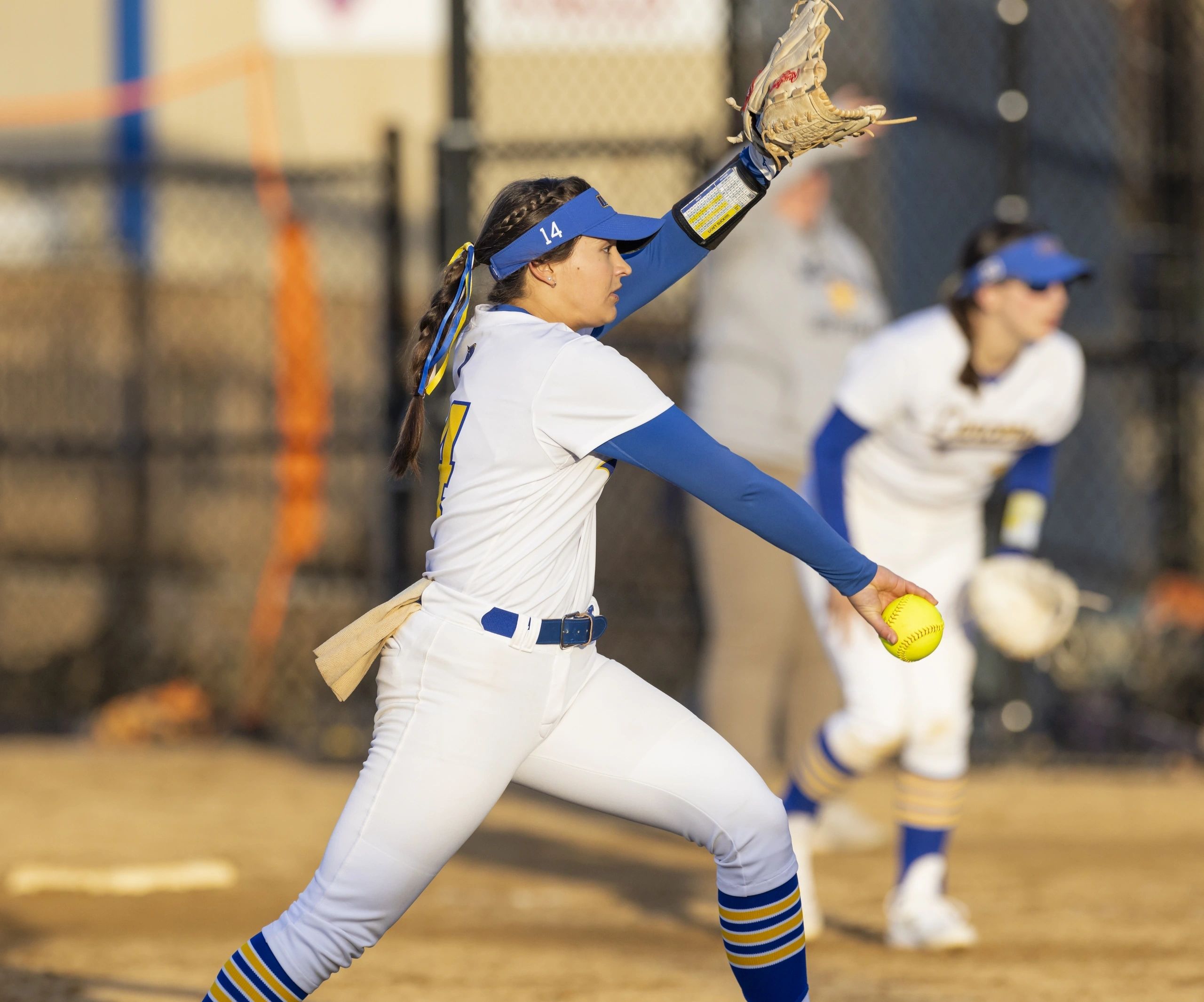 Pitcher Emily Bartlett earned her second MASCAC Pitcher of the Year honor for Worcester State (photo byFrank Poulin))