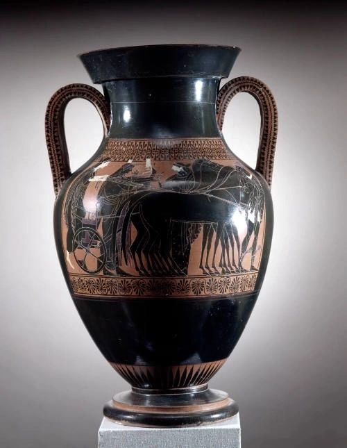Black-figure amphora (storage jar), attributed to the Rycroft Painter, about 515-500 BCE (photo courtesy Kelly Aldenberg, media relations & partnerships manager, WAM)