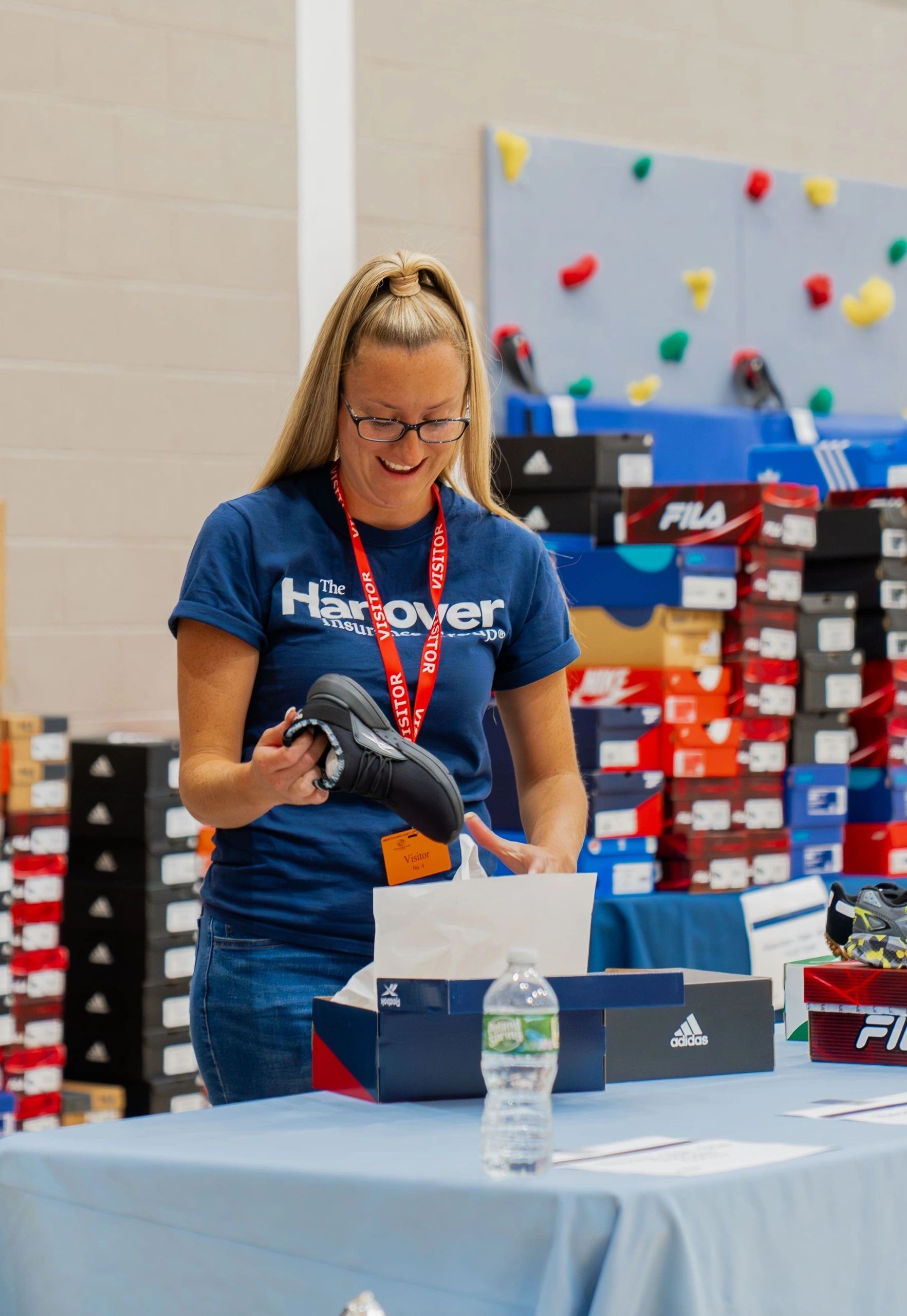 Hanover teamed up with Shoes That Fit to provide 1,000 new pairs of shoes to Worcester students (photo submitted)